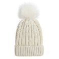 thumbnail image 2 of Winter Knitted Hat Women Warm Woven Beanie Cap With Smooth Inner Protection Hairstyle, 2 of 3