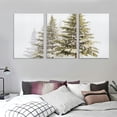 thumbnail image 3 of Nawypu  Framed Canvas Wall Art Print Vintage Wooded Holiday Trees in Snow by Katie Pertiet 12''x16''X3 Panels, Sylvie Gold Frame - Medium, 3 of 4