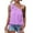 Purple, variant on Tank Top for Women Summer One Shoulder Tops for Women Chiffon Shirts Tie Bow Knot Sleeveless Tank Tops Loose Fit