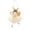 A003- Yellow, variant on White Angel Doll Christmas Tree Ornament with Reindeer Antlers and Silver Wings
