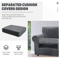 thumbnail image 4 of Couch Cover Velvet Plush Sofa Slipcover (Sofa, Gray), 4 of 7