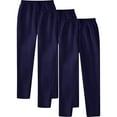 thumbnail image 2 of ZRGHAOYLQ 3 Pack Sweatpants for Men Baggy Open Buttom Joggers Athletic Active Workout Pants Drawstring Elastic Waist Sports Pants Casual Straight Leg Sweatpants with Pockets, 2 of 6