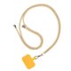 thumbnail image 2 of Cuerda universal para el cuello del teléfono móvil Hebilla a presión de metal ajustable Cordón con soporte antipérdida con tarjeta adhesiva Viajes al aire libre Senderismo Amarillo Gris Albaricoque sidaley EL005430-08, 2 of 2