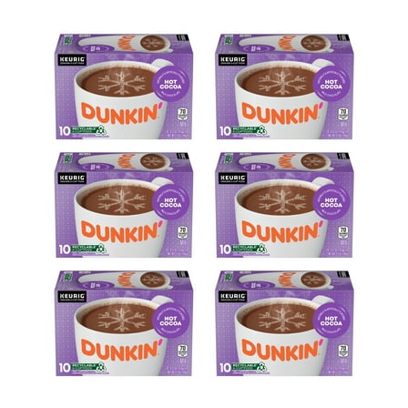(60 Count) Dunkin' Milk Chocolate Hot Cocoa, K-Cup Coffee Pods