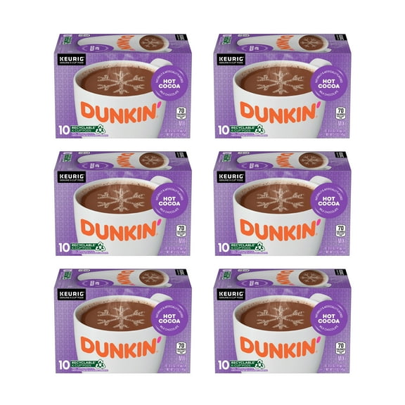 (60 Count) Dunkin' Milk Chocolate Hot Cocoa, K-Cup Coffee Pods