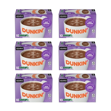 (60 Count) Dunkin' Milk Chocolate Hot Cocoa, K-Cup Coffee Pods