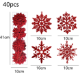 thumbnail image 2 of 40 adornos de copos de nieve con purpurina, adornos de Navidad de copos de nieve de plástico para decoraciones de árboles de Navidad Adepaton CPB-SSW224-2, 2 of 5