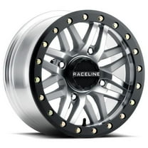 14x7 Raceline A91MA Ryno UTV Beadlock Black Machined As Cast Wheel 4x137 (10mm)
