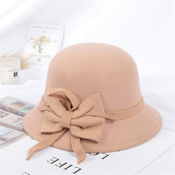 Lroveb Bucket Hats for Women Female Fall Winter Fashion Casual Hat Dome British Top Hat