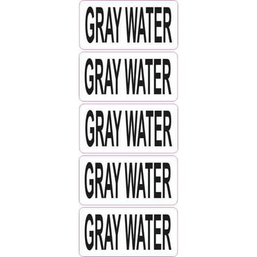 2in x 1in Clear Gray Water Stickers