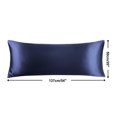 thumbnail image 5 of PiccoCasa 1Pc Soft Silky Satin Long Pillowcases for Bedding 20"x54" Navy, 5 of 8