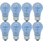 GE Lighting 48698 Reveal Medium Base A15 for Ceiling Fan 60-Watt Bulb, Pack of 8 Bulbs