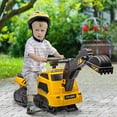 thumbnail image 2 of Aosom 3 in 1 Ride on Excavator Bulldozer, Road Roller w/ Music, Green, 2 of 9