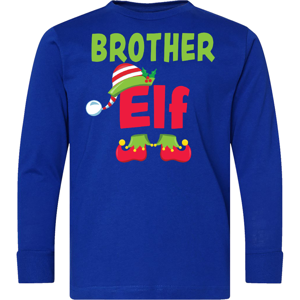 Inktastic Christmas Brother Elf Long Sleeve Youth T-Shirt