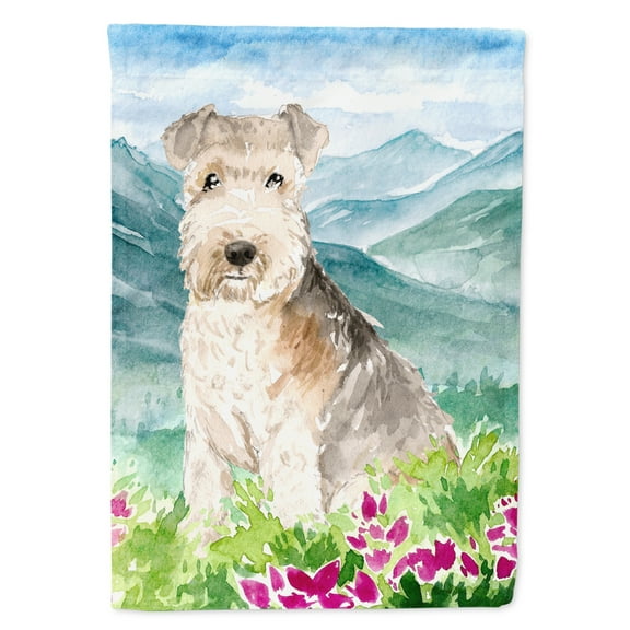 Carolines Treasures CK2531GF Mountain Flowers Lakeland Terrier Flag Garden Size  Small multicolor