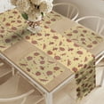 thumbnail image 2 of Ambesonne Ladybug Table Runner & Placemats, Dragonflies and Hearts, Placemat 4 pcs + Runner 12"x90", Dark Coral Sand Brown, 2 of 2