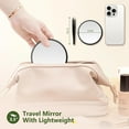 thumbnail image 5 of 20X Magnifying Mirror with Tweezers and Suction Cup for Easy Mounting, Use for Makeup Mirror, Travel Stick on Shower Mirror for Plucking Eyebrows 3.5 Inch, Pink, 5 of 7