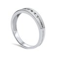 thumbnail image 2 of 1/4ct TW Natural Diamond Wedding Solid 14k White Gold Stackable Guard Ring, 2 of 3