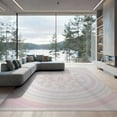 thumbnail image 2 of ODIKA 6'x9' Washable Area Rug Large Pink Boho Pastel Burst Ombre Gradient Watercolor Motifs for Dining Room, Under Table, Office Décor, Non-Slip Chair-Friendly, 2 of 7