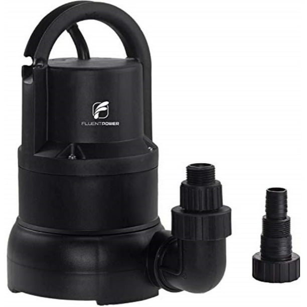 fluentpower 1/3 hp electric submersible small utility drain water pump