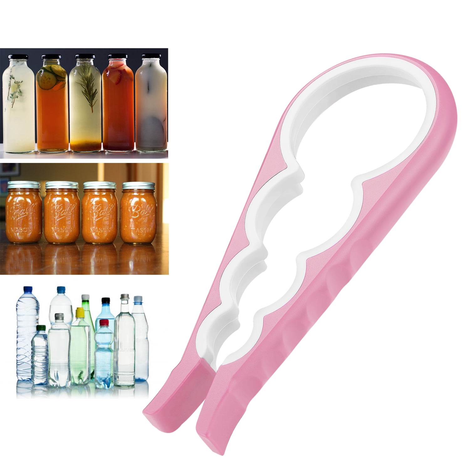 Jar Bottle Opener with Handy Grip For Tight Lids Caps ...