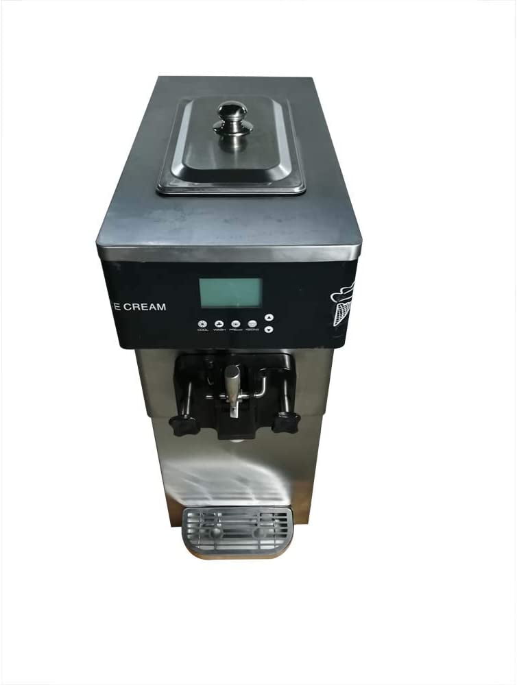 TECHTONGDA Commercial Soft Ice Cream Machine Single Flavor Cones Maker