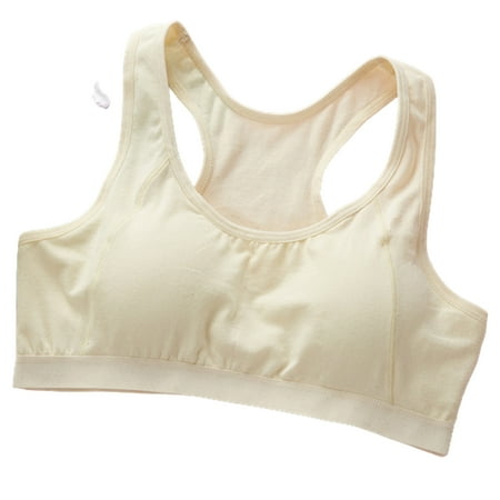 

Wheel-Free Crop Tops Bra for Teen Girls Wide Shoulder Strap Training Underwear