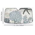thumbnail image 4 of Awypu Starfish Corals Wallpaper Sunshade for Car Windshield 55.12*29.92 in, 4 of 7