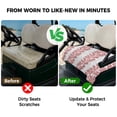 thumbnail image 4 of Golf Cart Seat Covers for 2 Seater,Red Gray Botanical Microfiber Cart Seat Towel Blanket,Pastoral Spring Summer Leaf Aesthetics Absorbent NonSlip Bench Seats Protector for Golf Course 51"x31", 4 of 9