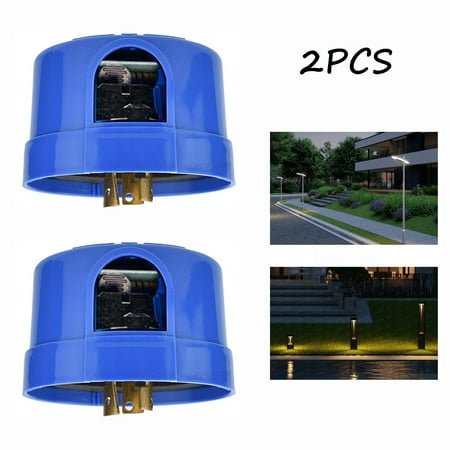 

LNGOOR 2Pcs Dusk to Dawn photocell IP66 Twist Lock photocontrol 110-277V Light Sensor Switch for Outdoor Lighting CE Approved Twilight Switch Blue