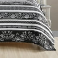 thumbnail image 4 of Plazatex Odelia Printed Luxurious Ultra Soft Lightweight Bed Blanket 90" x 90" Black & White, 4 of 5