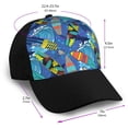thumbnail image 2 of Yiaed Hawaiian Style Print Baseball Cap Dad Hat Polo Style Plain Blank Adjustable Size, 2 of 5