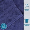 thumbnail image 5 of Superior Ultra-Soft Cotton Solid Bath Sheets, Set of 2, Navy Blue, 5 of 8