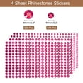 thumbnail image 2 of Unique Bargains 4 Sheet Self-Adhesive Round Rhinestone Stickers 1394Pcs 4mm/6mm Rose, 2 of 5