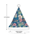 thumbnail image 3 of Fuzoiu Colorful Flowers Print Santa Hat Christmas Hat for Adults,Santa Hats with Pompom, Unisex Xmas Holiday Hat for Christmas New Year Festive Party Supplies, 3 of 6