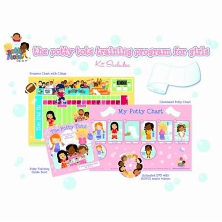 Potty Tots Potty Training Program for Girls Green One Size