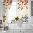 thumbnail image 5 of Fsddascl Fall Orange Blue Blackout Curtains for Bedroom/Living Room, Thermal Insulated Kitchen Curtains, Autumn Thanksgiving Floral Botanical Grommet Darkening Window Treatment Drapes 27.5"x39"x2, 5 of 6