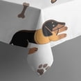thumbnail image 5 of Dachshund Footprint Bone Square Tablecloth,Waterproof Square Table Cover,Wipeable Spillproof Washable Table Cover for Home Kitchen Party Decor 60"x60"(152x152cm), 5 of 6