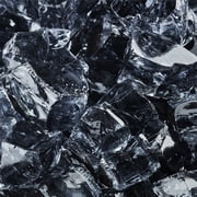 Black Fire Glass | Storm Gray, Original Fire Glass, 1/2", Reflective | 10 lbs