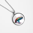 thumbnail image 4 of Whale Women's Glass Circular Pendant Necklaces, 4 of 5