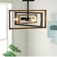 thumbnail image 6 of Aiwen Metal Geometric Semi Flush Mount Ceiling Lamp Metal Chandelier, 6 of 8