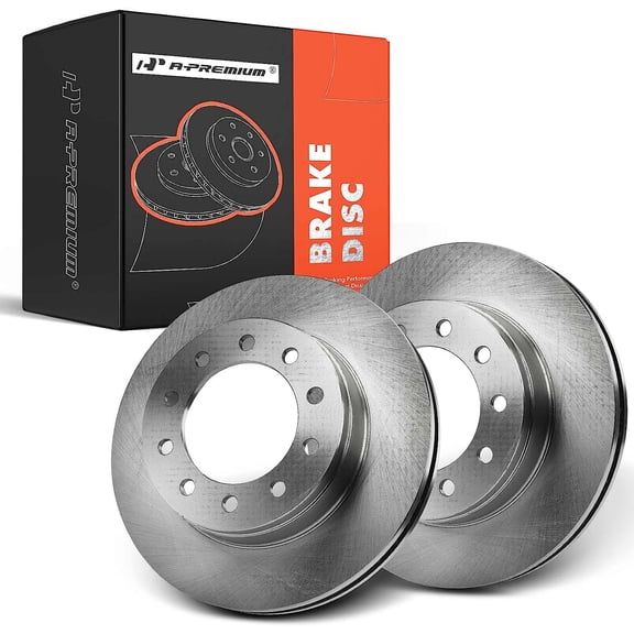 A-Premium 14.53 inch (369mm) Front Vented Disc Brake Rotors Compatible with Select Ford Models - F-350 Super Duty, F-450 Super Duty, F-550 Super Duty, 2005-2016, 2-PC Set
