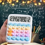 pstuiky 12-Digit Lcd Desktop Calculator Large Display & Mechanical Keys for Easy Use Portable Pocket Size for Home, Office Standard Basic Calculator for Students & Finance