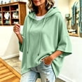 thumbnail image 5 of Xdegoge Womens Short Sleeve Hoodies Casual Loose Fit Lightweight Drawstring Sweatshirts Comfy Basic Tunic Fall Summer Pullover Tops, 5 of 6