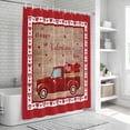 thumbnail image 5 of Valentine's Day Shower Curtain Set - Extra Long 72" x 96" Washable Bathtub Curtain with 12 Hooks, Vintage Love Heart Truck Wooden Valentines Waterproof Fabric Shower Curtains for Bathroom Décor, 5 of 6