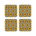 thumbnail image 2 of Disketp Sunflowers Funny Coasters,4 Pcs Leather Coasters With Holder, Perfect Housewarming Hostess Gifts,Protect Furniture From Water Marks Scratch And Damage, 2 of 9