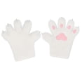 thumbnail image 2 of Guantes de pata de gatito, garras de peluche, accesorios para adultos, guantes de garra de gato para Blanco, 2 of 9