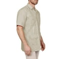 thumbnail image 2 of J. METHOD Men's Short Sleeve Cuban Guayabera Shirt Button Down Classic Embroidered 4 Pockets Casual Top NEMT112 Ivory 3XL, 2 of 6