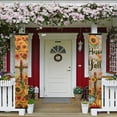 thumbnail image 2 of SEANATIVE Thanksgiving Porch Flags for Indoor Outdoor 2CS Sunflower Banner Hanging Sign for Front Door Porch Home Yard Decor Holiday Farmhouse Happy Fall 70.9x12.6 Inch, 2 of 7