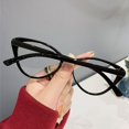 thumbnail image 4 of Lunettes de Mode Transparentes Anti-UV Rayons Bleus Grande Monture Rondes Léopard Lunettes d'Ordinateur Femmes Noir, 4 of 6